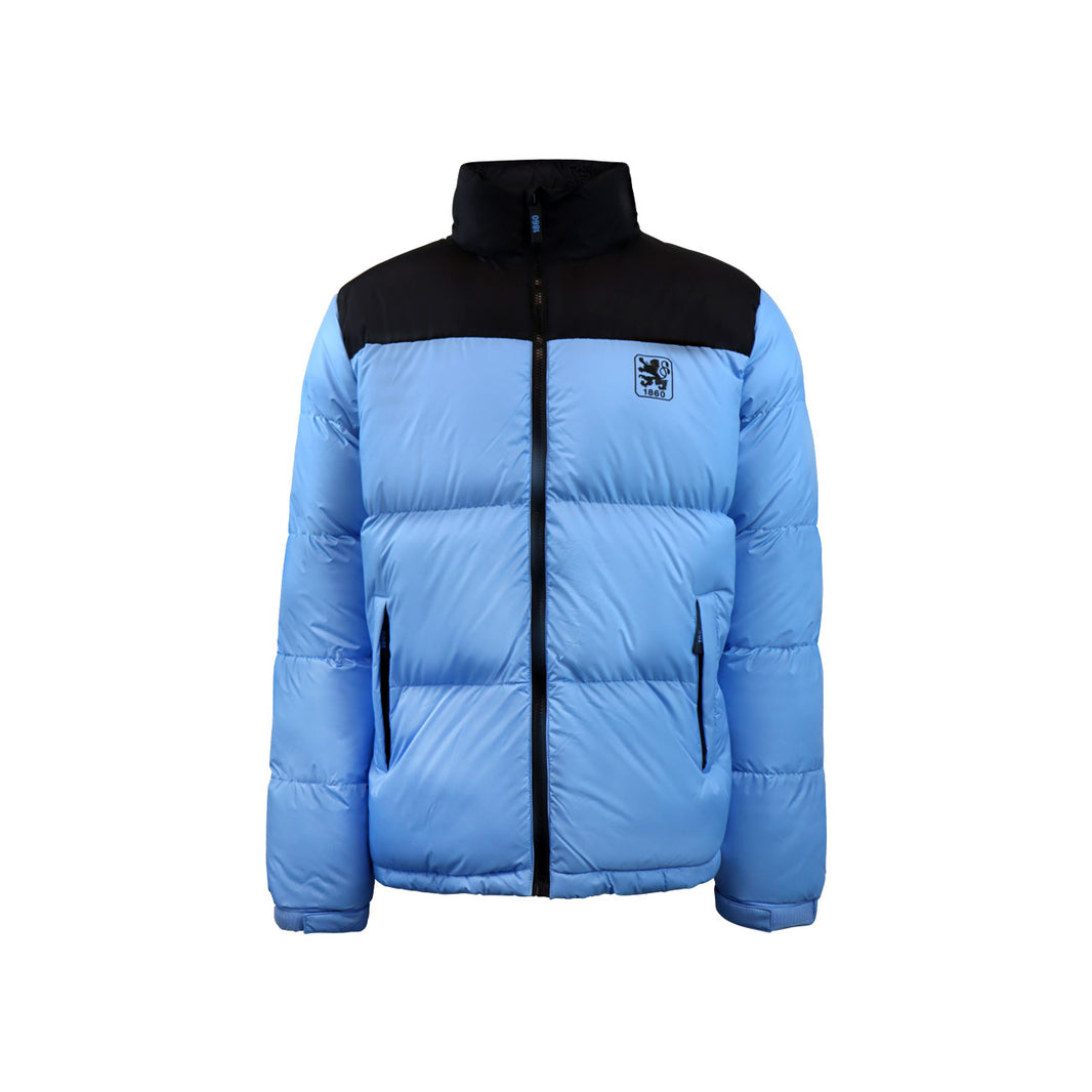 Winterjacke hellblau/schwarz