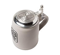 Bierkrug mit Zinndeckel