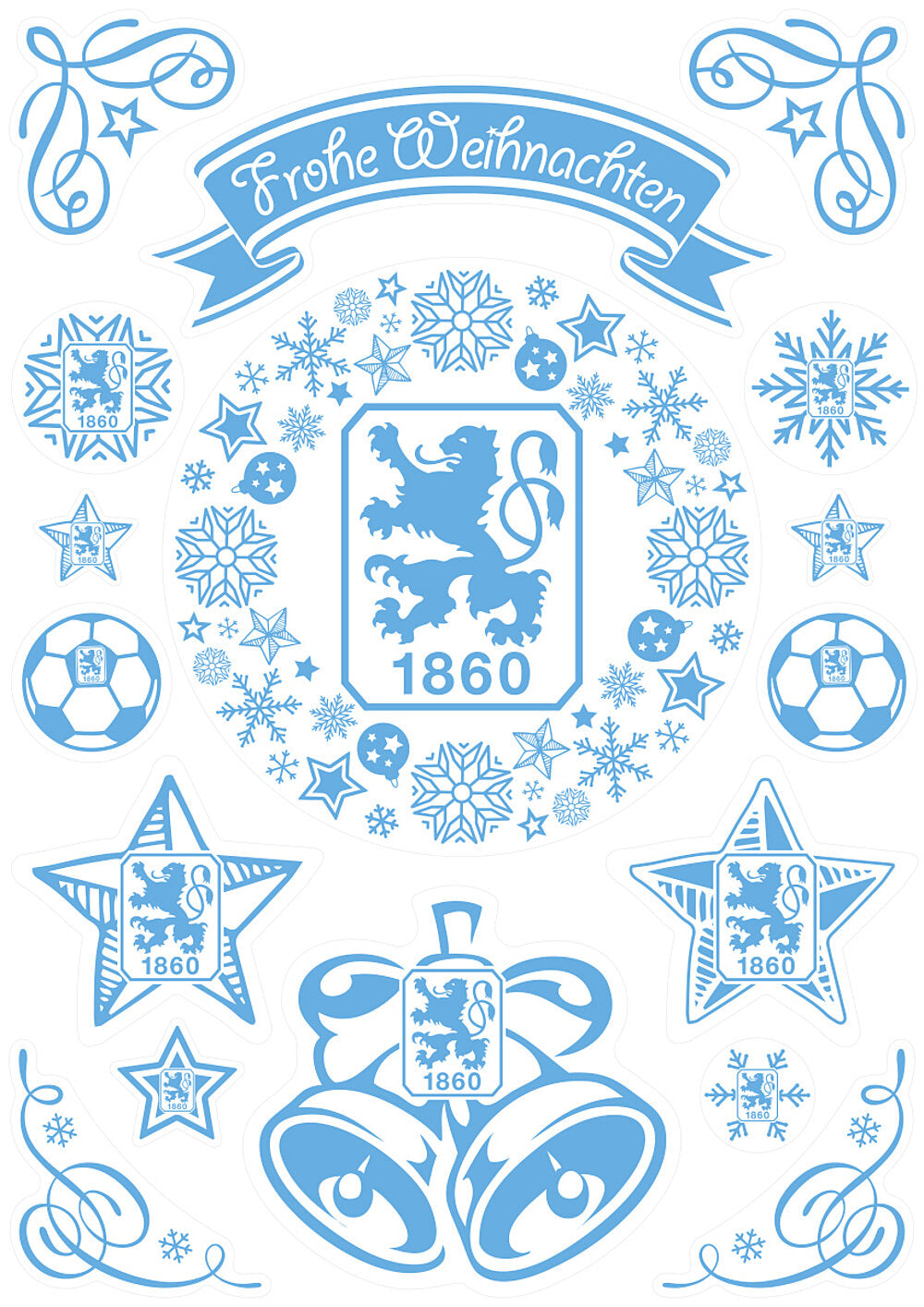 Weihnachtsdeko Fensterbilder (65 Stück)