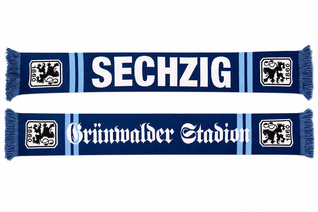 Schal Sechzig blau