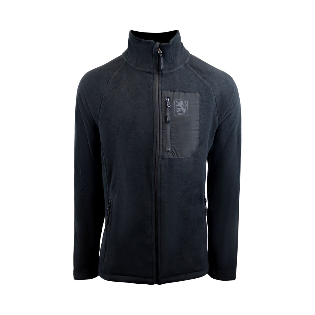Fleecejacke Emblem schwarz